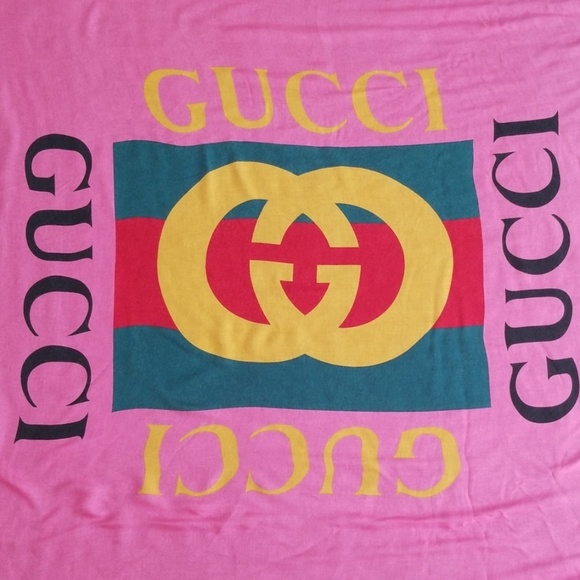 GENUINE GUCCI LOGO SCARF - Picture 2 of 7